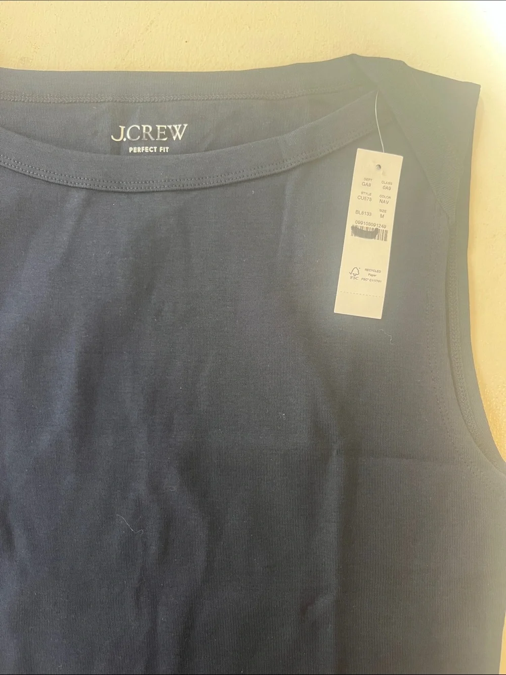 NWT J Crew Perfect-fit boatneck tank top